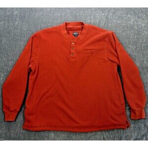 Smiths Workwear Sherpa Lined Thermal Henley Shirt Mens XXL Red Snap Thick